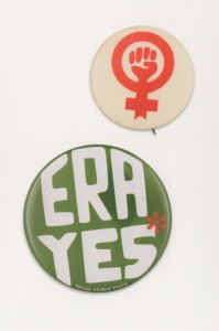 Female Power Protest Badge Button Womens Rights Postcard