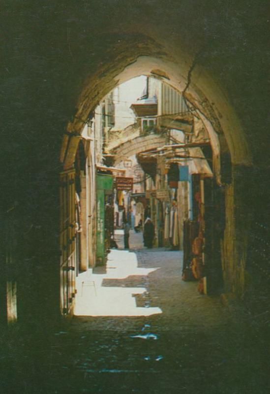 Jerusalem Jewish Six Station Of The Via Dallaroza Pottery Sign Postcard