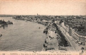 Vintage Postcard 1910's View of Transporter Bridge De La Loire Nantes France