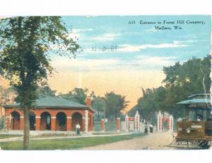 Divided-Back CEMETERY GRAVEYARD Madison Wisconsin WI E3276