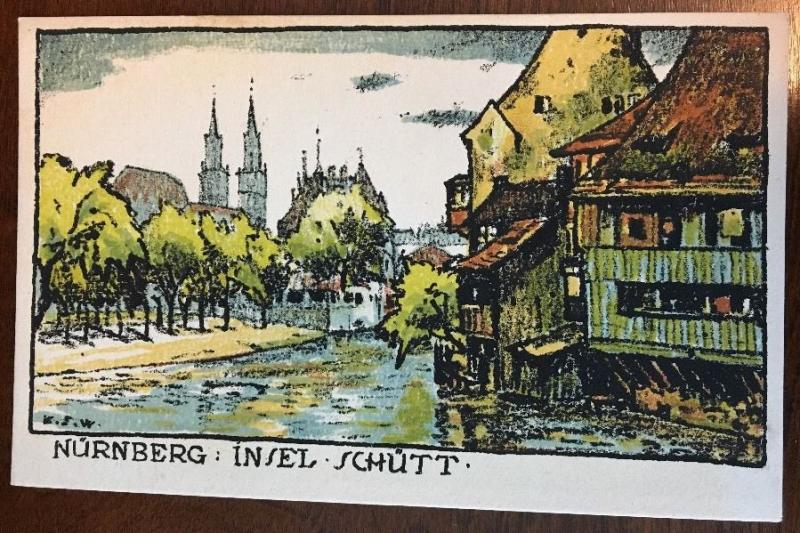 Colored original lithographs by Kara Schmidt-Wolfratshausen 1929 Nurnberg Lot