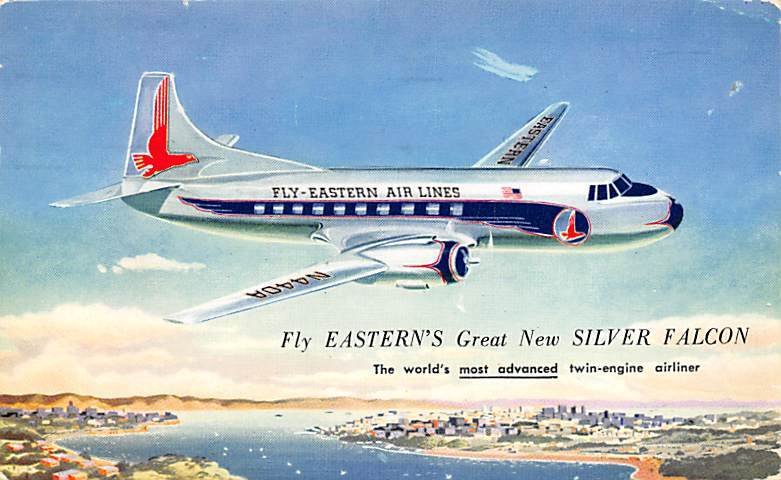 Fly Eastern's great new silver falcon Airplane 1953 