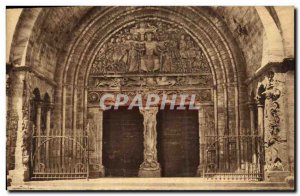 Old Postcard Beaulieu sur Dordogne Portal Of The Church The Eardrum