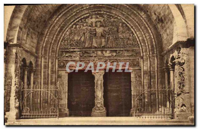 Old Postcard Beaulieu sur Dordogne Portal Of The Church The Eardrum