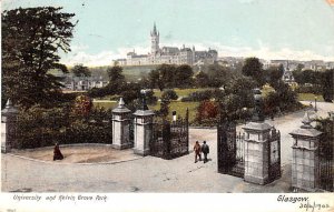 University and Kelvin Grove Park Glasgow Scotland, UK 1903 