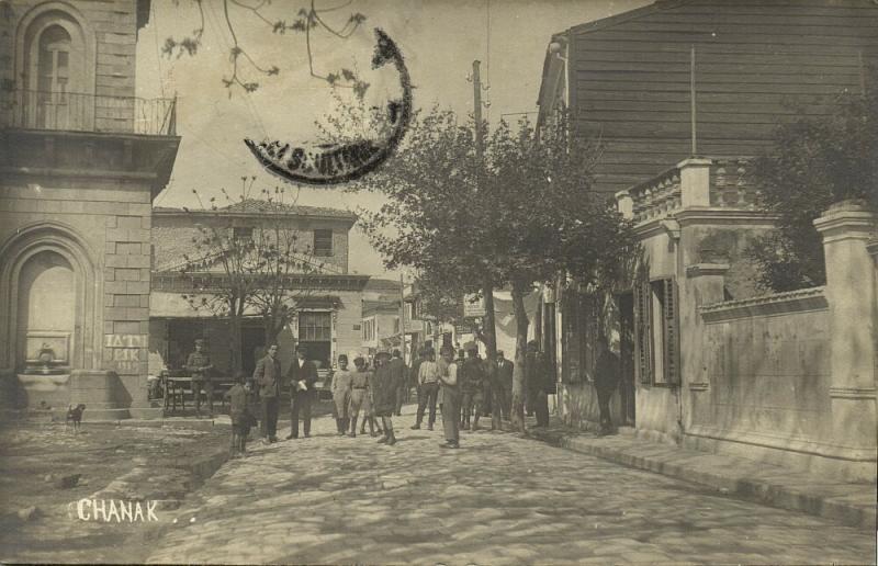turkey, CHANAK ÇANAKKALE, Street Scene (1919) RPPC