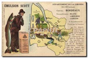 Postcard Old Scott Emulsion Bordeaux Blaye Department Gironde Libourne Langon