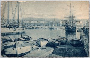 Le Port Lympia Nice France Boats and Ships Buildings Postcard