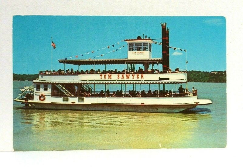 Lake Of The Ozarks Missouri MO Tom Sawyer Paddle Wheel Boat Postcard