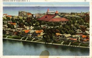 NJ - Ocean Grove. Bird's Eye View, Auditorium