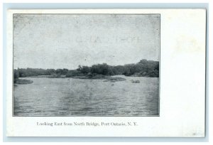 c1905 Looking East From North Bridge Port Ontario New York NY Antique Postcard 