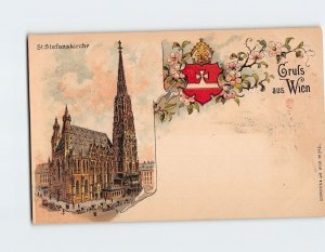 Postcard St. Stefanskirche Gruss aus Vienna Austria