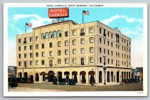 Vintage California Postcard - Santa Barbara - Hotel Carrillo