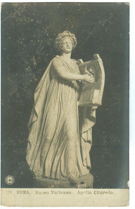 Roma, Museo Vaticano, Apollo Citaredo, unused real photo Postcard