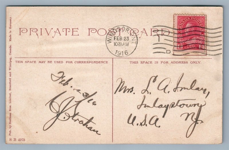 WINDSOR NS CANADA HIGH SCHOOL ANTIQUE PRIVATE POSTCARD