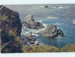 Pre-1980 NATURE SCENE Big Sur - Near Carmel California CA AD6350