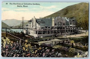 Butte Montana MT Postcard View Of The Pavilion At Colombia Gardens 1911 Antique