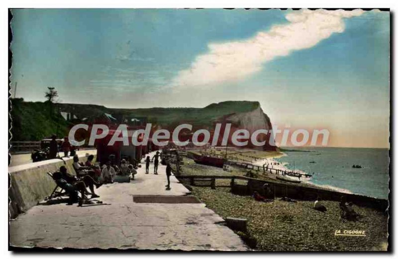 Postcard Old Veulettes On The Beach And Cliff End