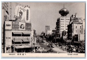 Tokyo Japan Postcard Ginza Street Business District c1910 Unposted Antique