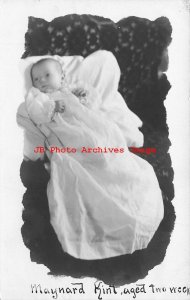 MI, Boon, Michigan, RPPC, Two Week Old Baby Maynard Kint, Photo