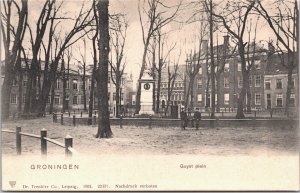 Netherlands Groningen Guyot Plein Vintage Postcard 03.82