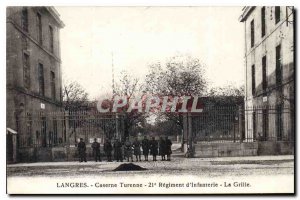 Postcard Old Barracks Langres Turenne Infantry Regiment 21st Army The Grid