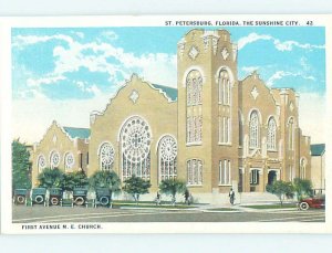 Unused W-Border CHURCH SCENE St. Petersburg Florida FL L4868