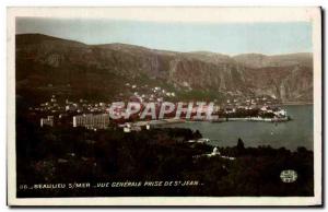 Old Postcard Beaulieu Ser Mer Vue Generale Prize De St Jean