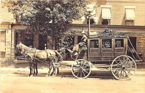 Brandon VT Brandon Inn Coach Horses RPPC Postcard