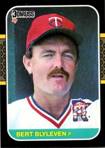 1987 DONRUSS Baseball Card Bert Blyleven P Minnesota Twins sun0583