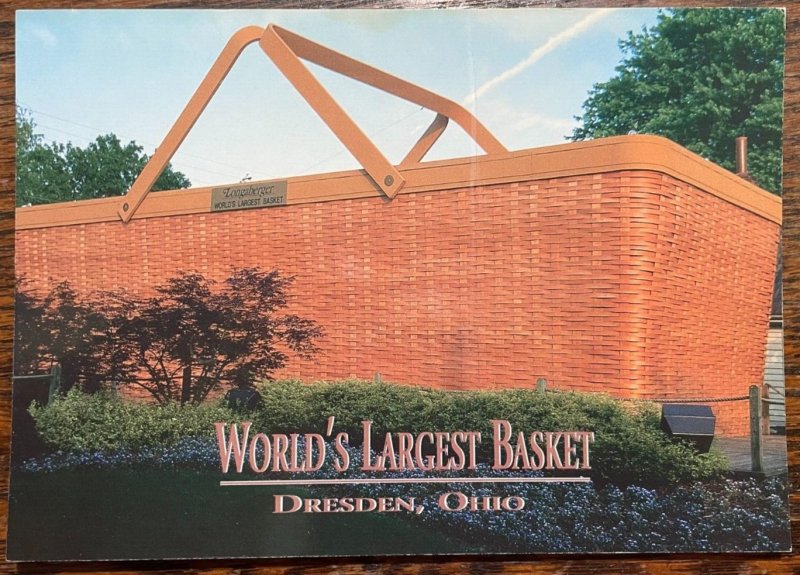 Vintage Postcard 1990 The World's Longest Longaberger Basket, Dresden