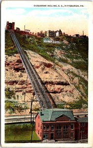 USA Duquesne Incline S.S. Pittsburgh Pennsylvania Postcard 09.60