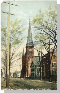 Portland, Maine/ME Postcard, Cathedral On Cumberland Avenue, 1908!