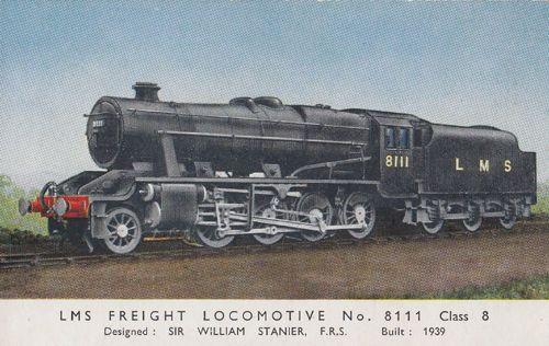 LMS Express Passenger Locomotive Class 8 Train Postcard