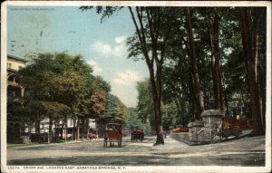 Saratoga Springs New York NY UnioN Ave Detroit Publishing Postcard c1910