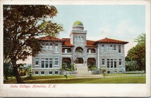 Oahu College Honolulu HI Hawaii Unused Postcard F46