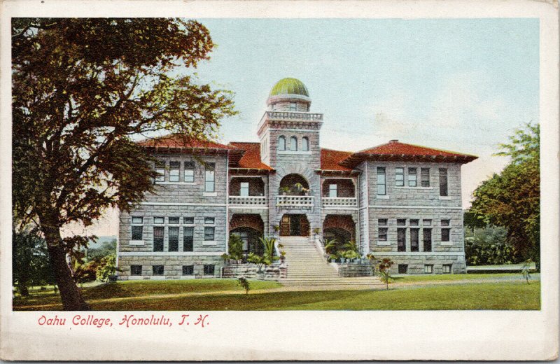 Oahu College Honolulu HI Hawaii Unused Postcard F46