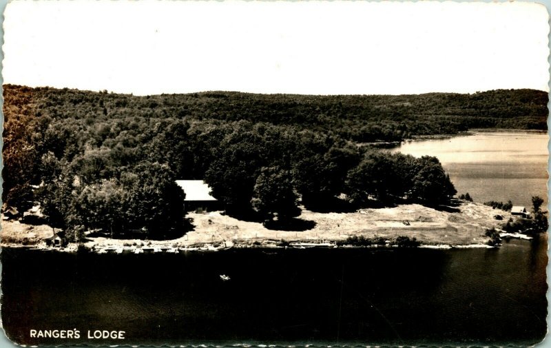 Vtg Tarjeta Postal RPPC Highland Arboleda Ontario Canada Ranger's Lodge Unp