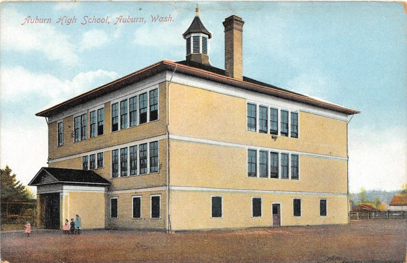 J25/ Auburn Washington Postcard c1910 Auburn High School  11