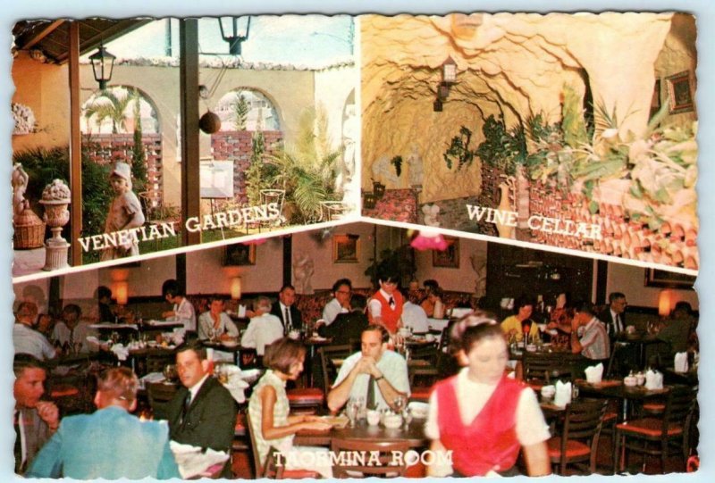 MIAMI, Florida FL ~ Roadside VALENTI'S ITALIAN Restaurant 1971 - 4x6 Postcard