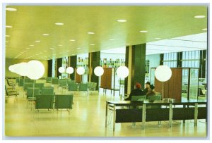 c1960's Waiting Room at Winnipeg International Airport Manitoba Canada Postcard