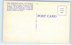 New Edgewood Hotel Loch Sheldrake NY New York Vintage Linen Postcard C95