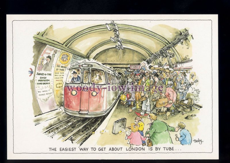 BE198 - The Easiest way to London is by Tube.- Large Besley Comic postcard