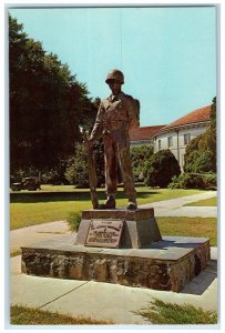 c1960 Foot Soldiers Monument Army Doughboy Statue Fort Benning Georgia Postcard