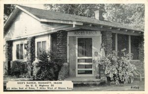 Postcard 1930s Idaho Hammett Rice's Ranch occupation roadside 23-13069