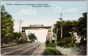 Vintage Eastern Gateway to Gananoque Ontario Lithograph Postcard H81