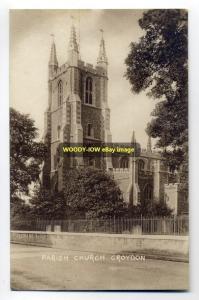 cu0242 - Croydon Parish Church , Surrey - postcard