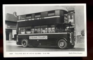 pp2433 - Thomas Tilling Bus at Hove, Reg. GL 2005, c1930, Pamlin Postcard No.M89