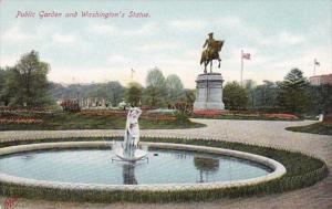 Massachusetts Boston Public Garden and Washington's Statue