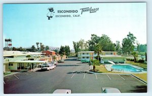 ESCONDIDO, CA California ~ TRAVELODGE c1960s Cars Roadside Postcard